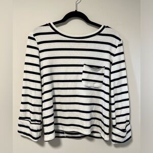 Bishop +Young striped sweatshirt with tie back detail